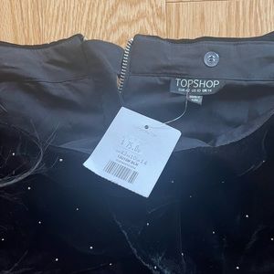 Top shop velvet size large crop top